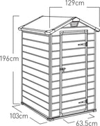 Keter Manor Outdoor Garden Storage Shed 4 x 3 ft - Grey