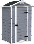 Keter Manor Outdoor Garden Storage Shed 4 x 3 ft - Grey