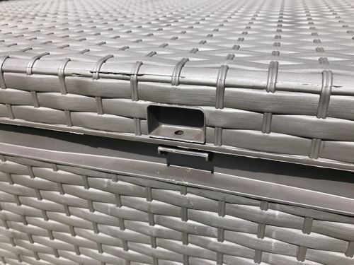 Plastic Garden Storage Box Waterproof Rattan Cushion Chest Deck Patio Outdoor